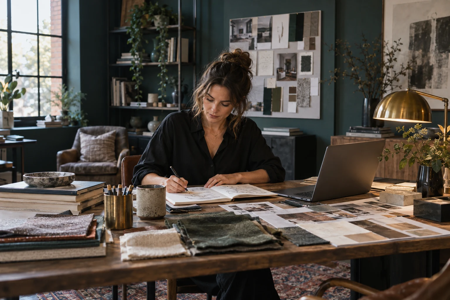 Entrepreneur developing her brand concept
