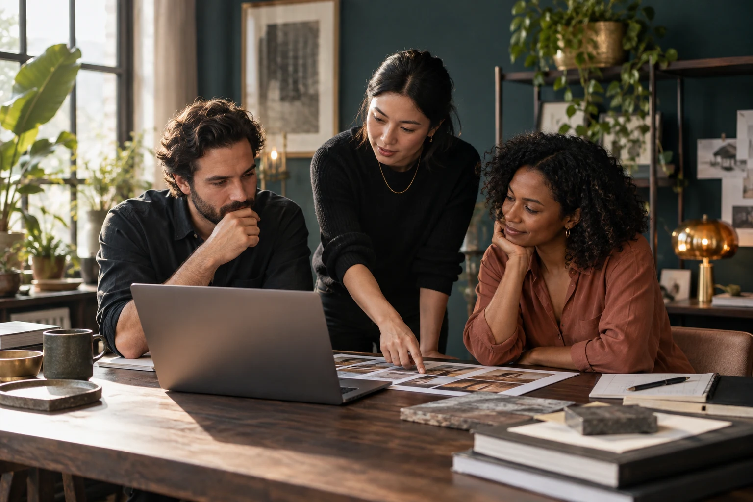 Creative team working together on a project